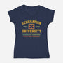 Generation X University-Womens-V-Neck-Tee-kg07