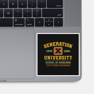 Generation X University-None-Glossy-Sticker-kg07