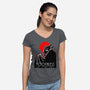 The Dark Dragon-Womens-V-Neck-Tee-joerawks