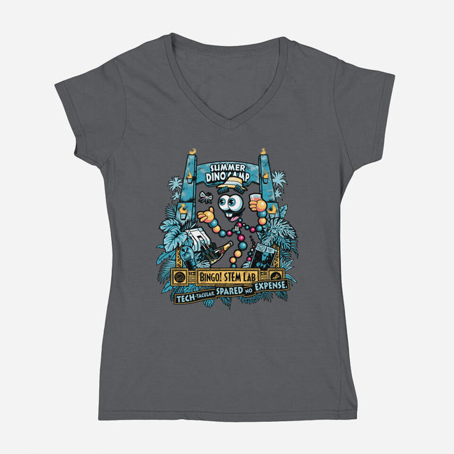 Bingo STEM Lab-Womens-V-Neck-Tee-PrimePremne