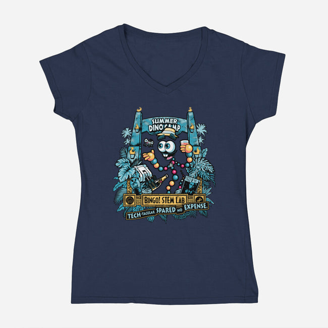 Bingo STEM Lab-Womens-V-Neck-Tee-PrimePremne