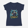 Bingo STEM Lab-Womens-V-Neck-Tee-PrimePremne