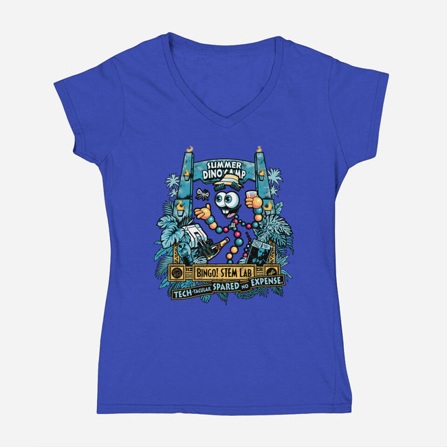 Bingo STEM Lab-Womens-V-Neck-Tee-PrimePremne