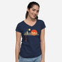 A Night On Tatooine-Womens-V-Neck-Tee-palmstreet