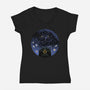 War Of Gods Starry Night-Womens-V-Neck-Tee-Astrobot Invention