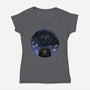 War Of Gods Starry Night-Womens-V-Neck-Tee-Astrobot Invention