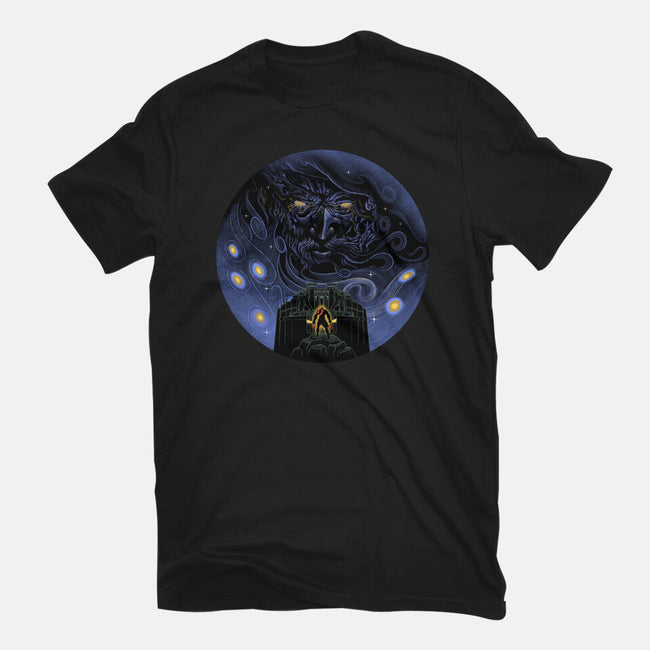 War Of Gods Starry Night-Mens-Basic-Tee-Astrobot Invention