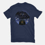 War Of Gods Starry Night-Womens-Fitted-Tee-Astrobot Invention