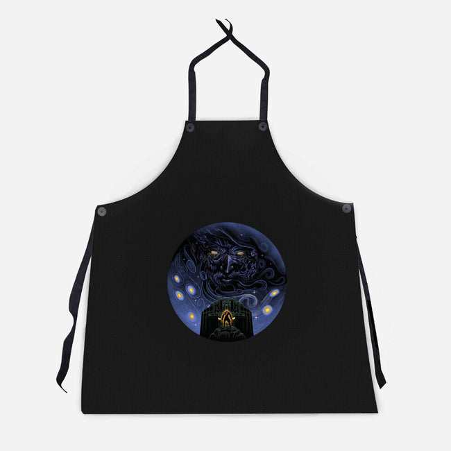 War Of Gods Starry Night-Unisex-Kitchen-Apron-Astrobot Invention