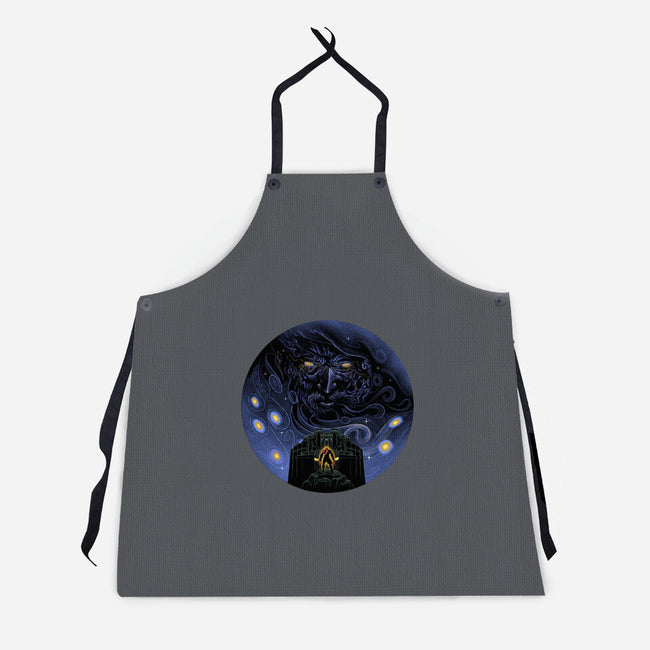 War Of Gods Starry Night-Unisex-Kitchen-Apron-Astrobot Invention