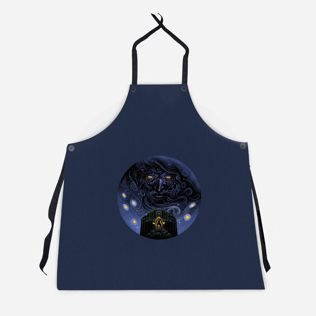War Of Gods Starry Night-Unisex-Kitchen-Apron-Astrobot Invention