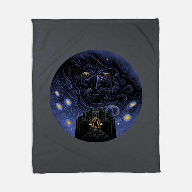 War Of Gods Starry Night-None-Fleece-Blanket-Astrobot Invention