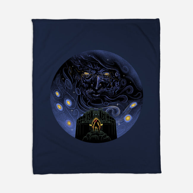 War Of Gods Starry Night-None-Fleece-Blanket-Astrobot Invention