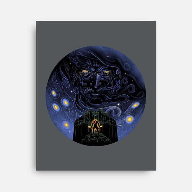 War Of Gods Starry Night-None-Stretched-Canvas-Astrobot Invention