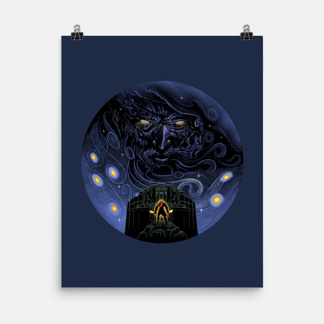 War Of Gods Starry Night-None-Matte-Poster-Astrobot Invention