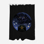 War Of Gods Starry Night-None-Polyester-Shower Curtain-Astrobot Invention