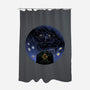 War Of Gods Starry Night-None-Polyester-Shower Curtain-Astrobot Invention