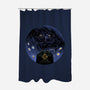 War Of Gods Starry Night-None-Polyester-Shower Curtain-Astrobot Invention