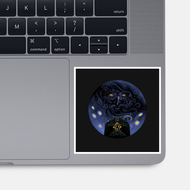 War Of Gods Starry Night-None-Glossy-Sticker-Astrobot Invention