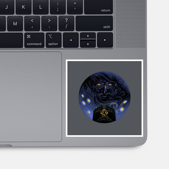 War Of Gods Starry Night-None-Glossy-Sticker-Astrobot Invention