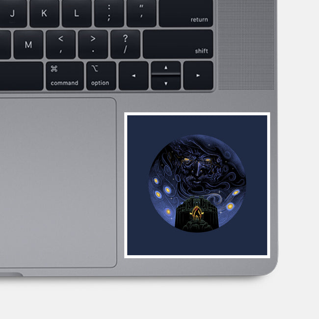 War Of Gods Starry Night-None-Glossy-Sticker-Astrobot Invention
