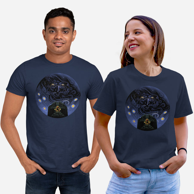 War Of Gods Starry Night-Unisex-Basic-Tee-Astrobot Invention