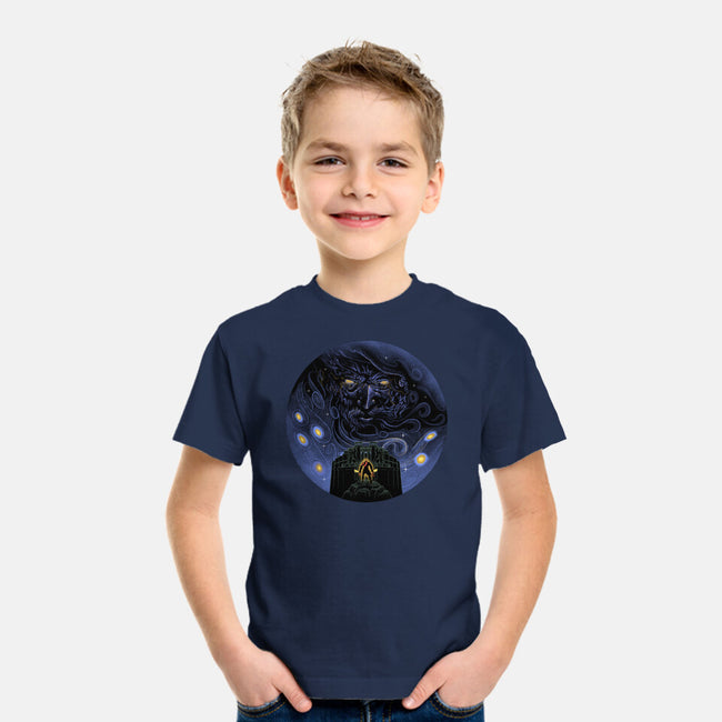 War Of Gods Starry Night-Youth-Basic-Tee-Astrobot Invention