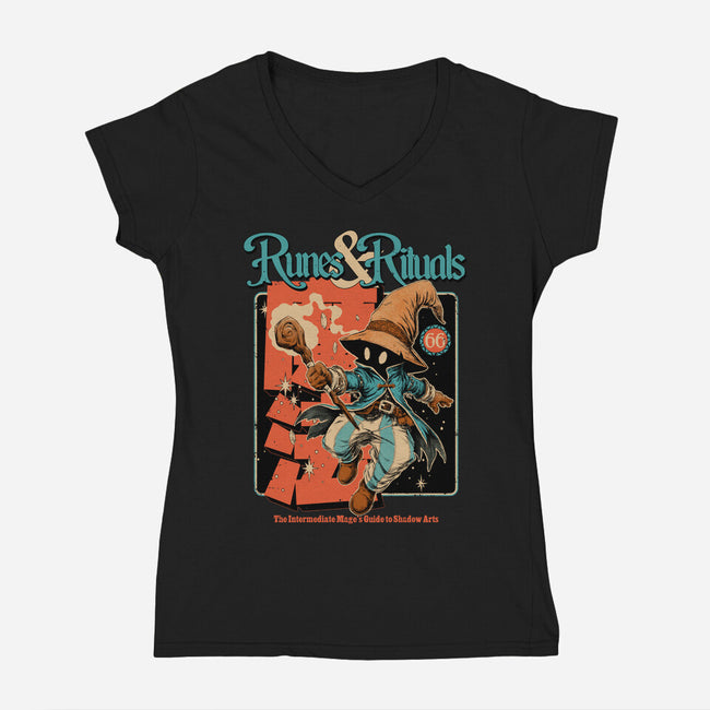 Mage's Guide-Womens-V-Neck-Tee-Hafaell