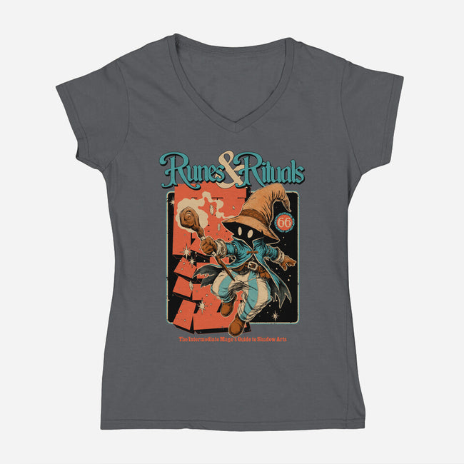 Mage's Guide-Womens-V-Neck-Tee-Hafaell