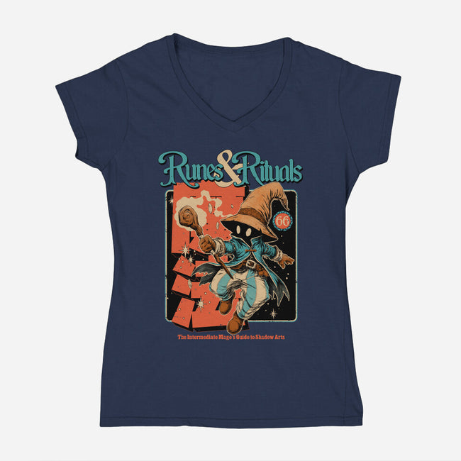 Mage's Guide-Womens-V-Neck-Tee-Hafaell