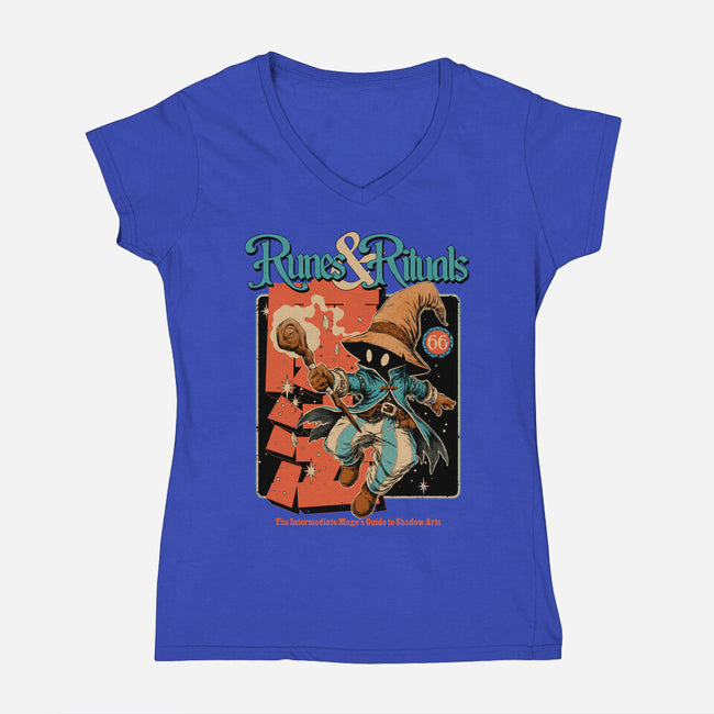 Mage's Guide-Womens-V-Neck-Tee-Hafaell
