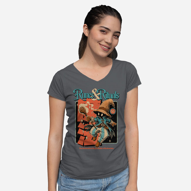 Mage's Guide-Womens-V-Neck-Tee-Hafaell