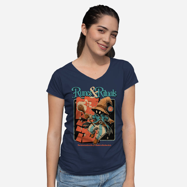 Mage's Guide-Womens-V-Neck-Tee-Hafaell