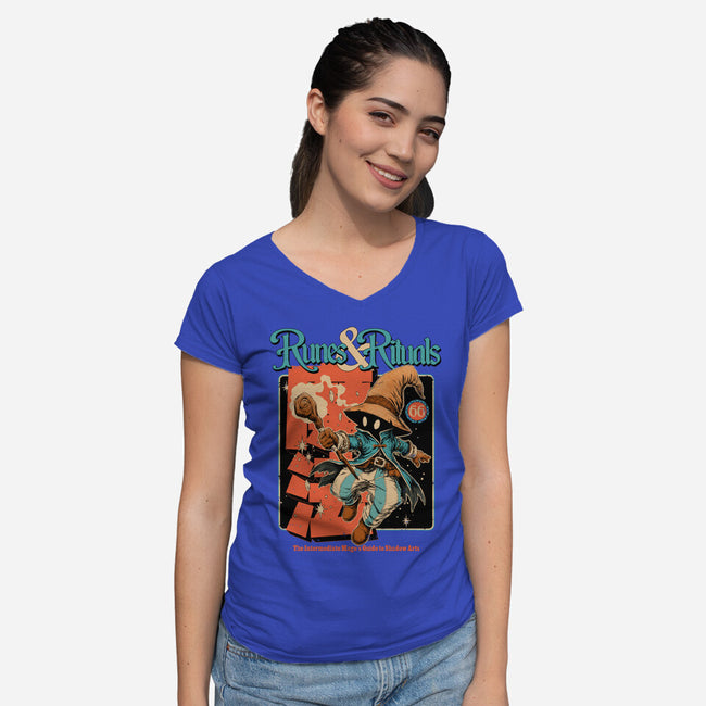 Mage's Guide-Womens-V-Neck-Tee-Hafaell