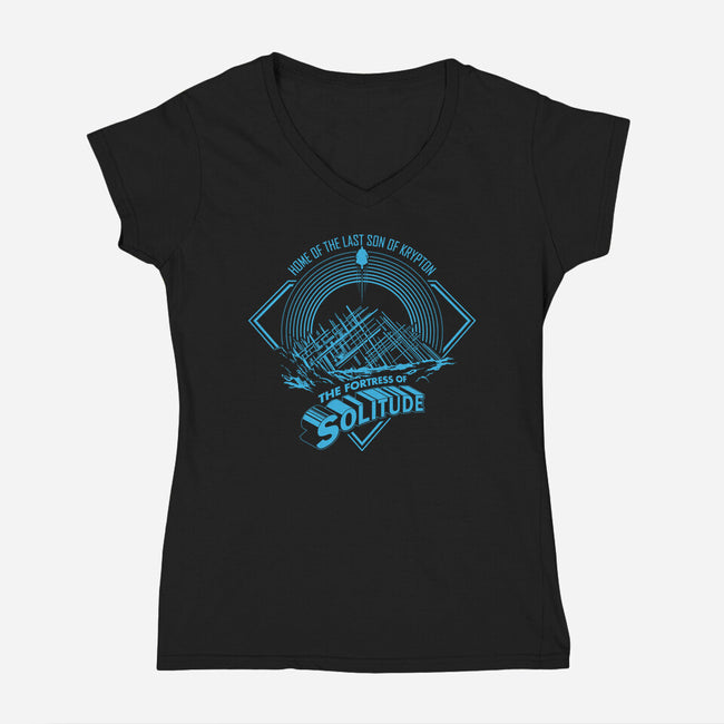 Solitude-Womens-V-Neck-Tee-CappO