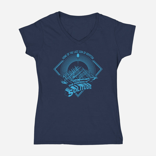 Solitude-Womens-V-Neck-Tee-CappO
