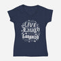Live Laugh Languish-Womens-V-Neck-Tee-Nemons