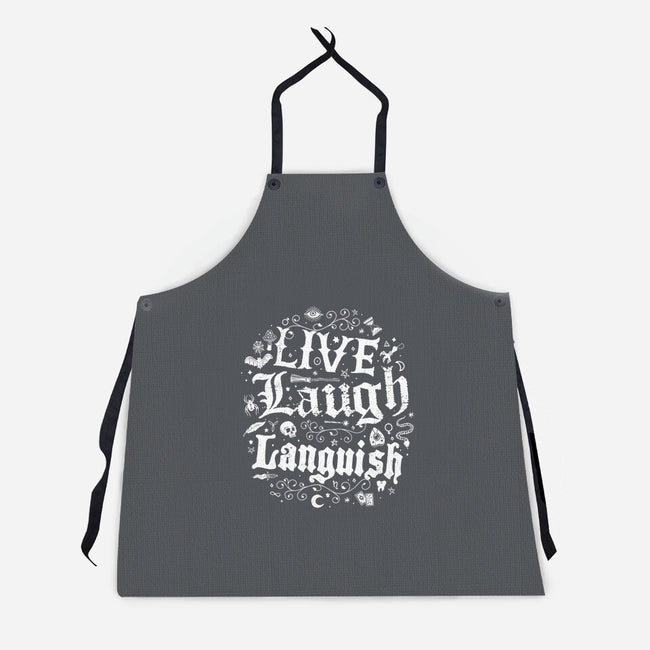 Live Laugh Languish-Unisex-Kitchen-Apron-Nemons