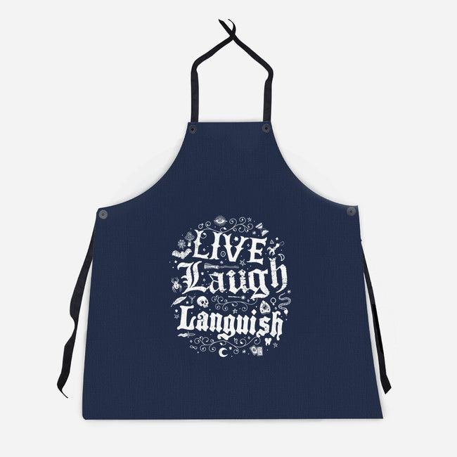 Live Laugh Languish-Unisex-Kitchen-Apron-Nemons