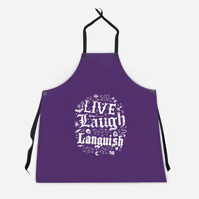 Live Laugh Languish-Unisex-Kitchen-Apron-Nemons