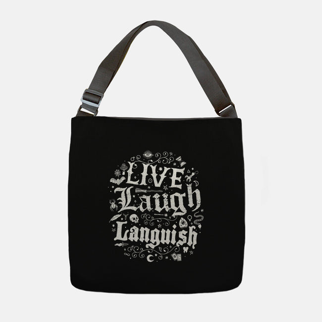 Live Laugh Languish-None-Adjustable Tote-Bag-Nemons