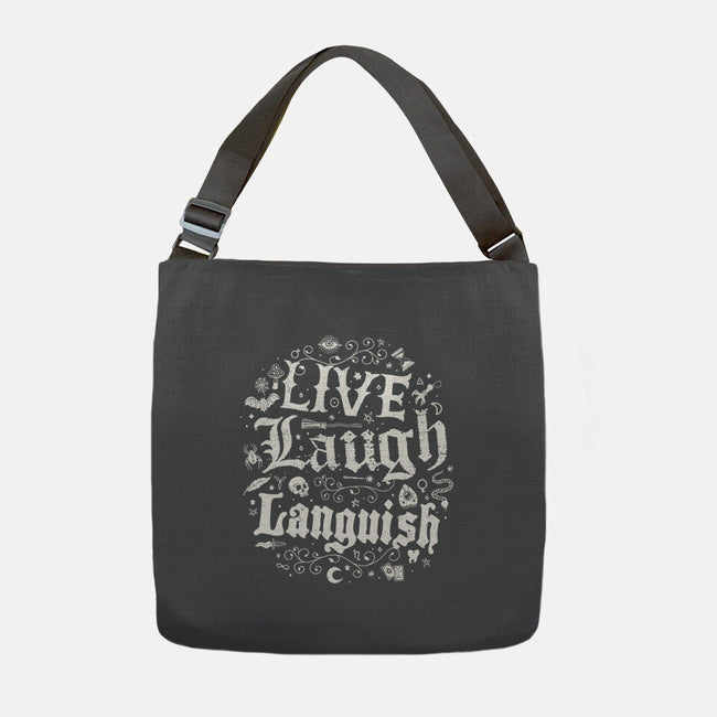 Live Laugh Languish-None-Adjustable Tote-Bag-Nemons