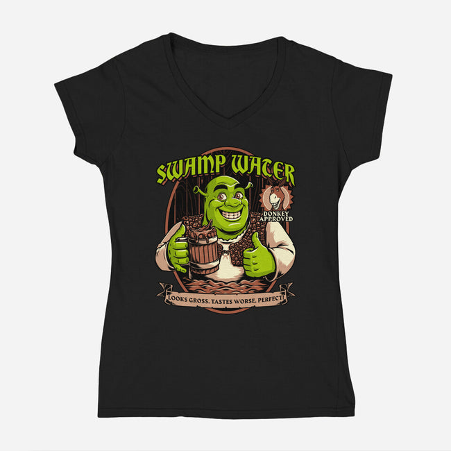 Green Ogre Drink-Womens-V-Neck-Tee-Studio Mootant