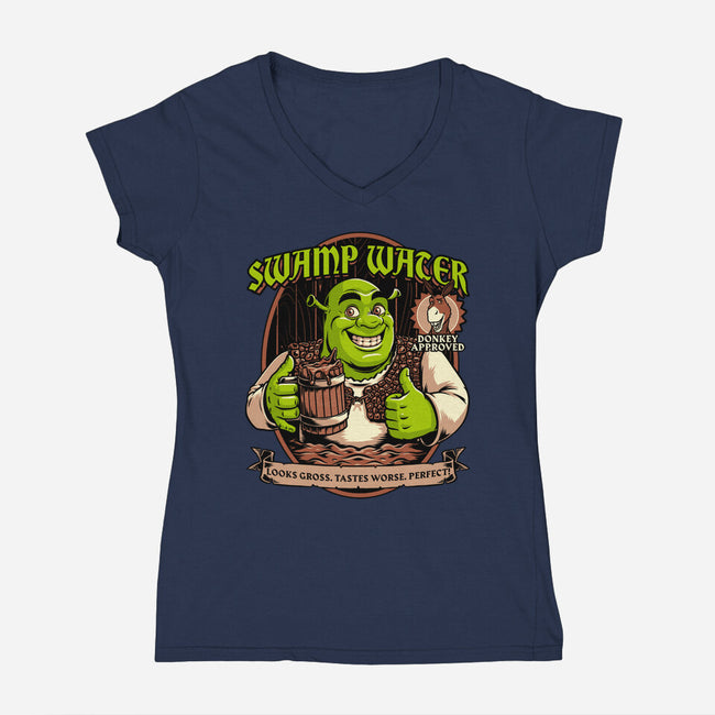 Green Ogre Drink-Womens-V-Neck-Tee-Studio Mootant
