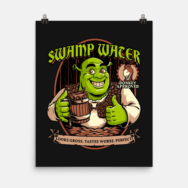 Green Ogre Drink-None-Matte-Poster-Studio Mootant