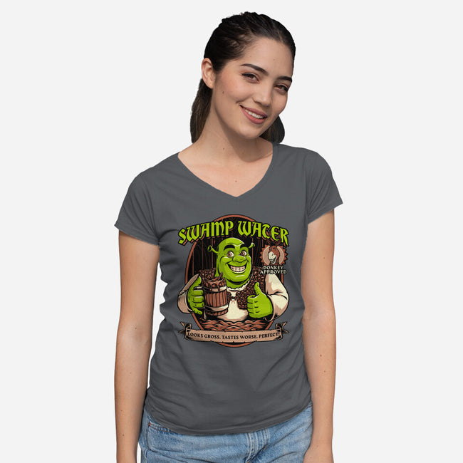 Green Ogre Drink-Womens-V-Neck-Tee-Studio Mootant