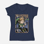 Vintage Game Music Elf-Womens-V-Neck-Tee-Studio Mootant
