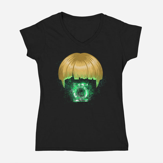 Guy Lantern-Womens-V-Neck-Tee-rocketman_art