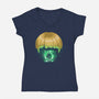 Guy Lantern-Womens-V-Neck-Tee-rocketman_art