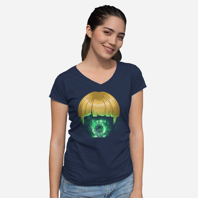 Guy Lantern-Womens-V-Neck-Tee-rocketman_art